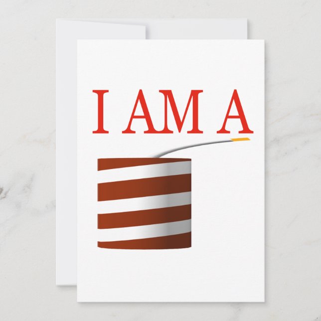 I Am A Firecracker Invitation (Front)