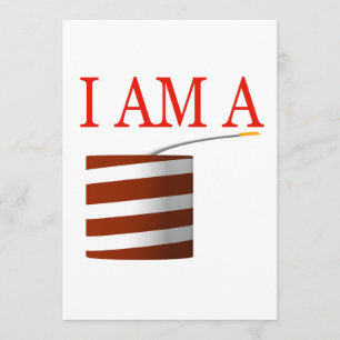 I Am A Firecracker Invitation