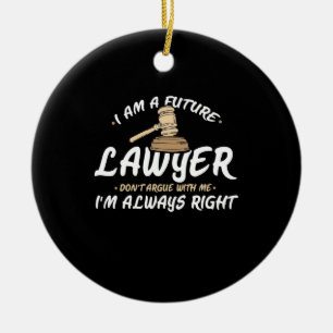 I Am A Future Lawyer Ceramic Tree Decoration