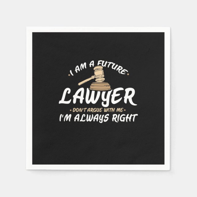 I Am A Future Lawyer Napkin (Front)