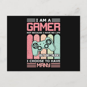 I Am A Gamer   Video game Postcard