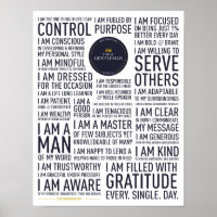 I Am A Gentleman Manifesto Poster (White)