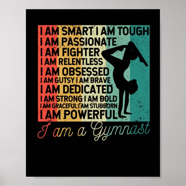 I am a gymnast Funny gymnastics coach Poster (Front)
