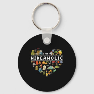 I Am A Hikeaholic Hiking Addict Vintage Sunset Nat Key Ring