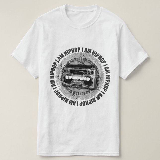 I am a HipHop Head T-Shirt (Design Front)