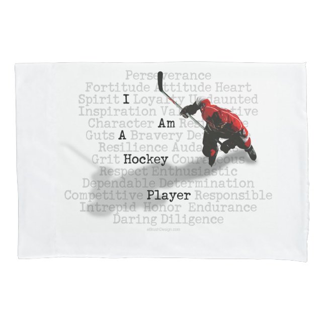 I am a Hockey Player Pillowcase (Front)