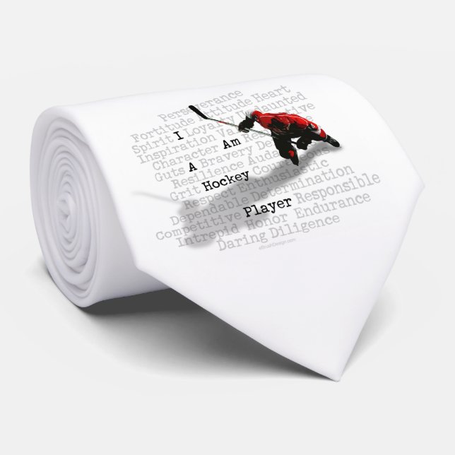 I Am A Hockey Player tie (Rolled)