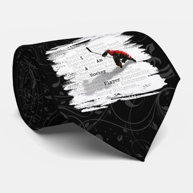 I Am A Hockey Player tie (Rolled)