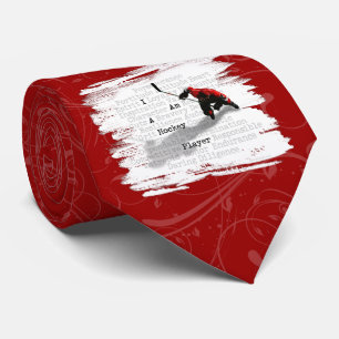 I Am A Hockey Player tie (dark)