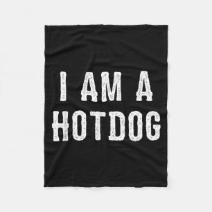 I Am A Hotdog Halloween Fleece Blanket