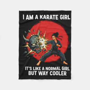 I Am A Karate Girl Quote For Girls 1 Fleece Blanket