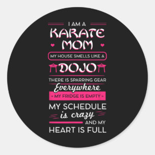 I Am A Karate Mum Japanese Martial Arts Mothers Da Classic Round Sticker