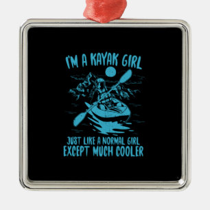 I Am A Kayak Girl Metal Tree Decoration
