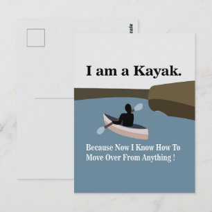 I am A Kayak Kayaking Postcard