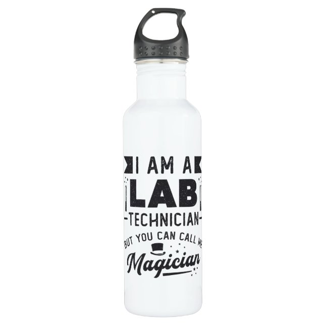 I Am A Lab Technician Science Laboratory Gift 710 Ml Water Bottle (Front)