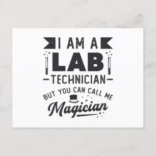 I Am A Lab Technician Science Laboratory Gift Postcard