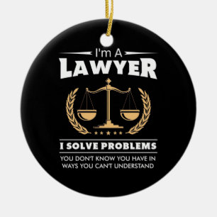 I Am A Lawyer I Solve Problems Ceramic Tree Decoration
