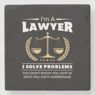 I Am A Lawyer I Solve Problems Stone Coaster