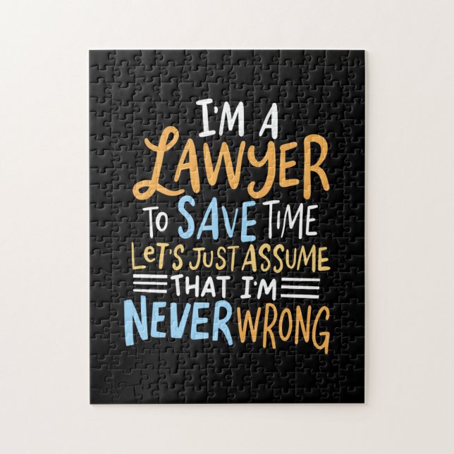 I Am A Lawyer To Save Your Time Jigsaw Puzzle (Vertical)