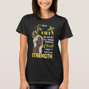 I Am A Leo Girl Birthday I Can Do Anything Through T-Shirt