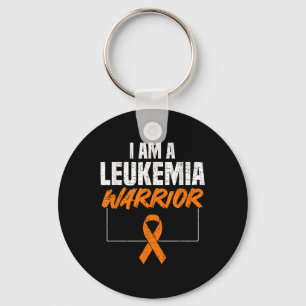 I Am A Leukaemia Warrior Awareness Orange Ribbon M Key Ring