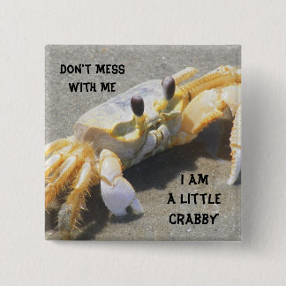 I Am A Little Crabby 15 Cm Square Badge