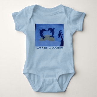 I AM A LITTLE DOLPHIN BABY BODYSUIT