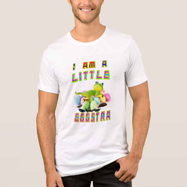 I Am A Little Eggstra Tri-Blend Shirt (Front)