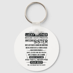 I Am A Lucky Brother Christmas Gifts For Brother Key Ring