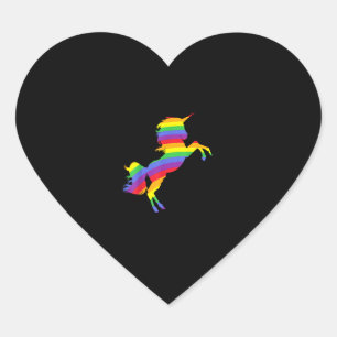I Am A Magic! Rainbow Unicorn Color Wonder T-Shirt Heart Sticker
