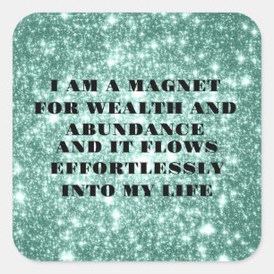 I Am a Magnet For Wealth Affirmation Sticker
