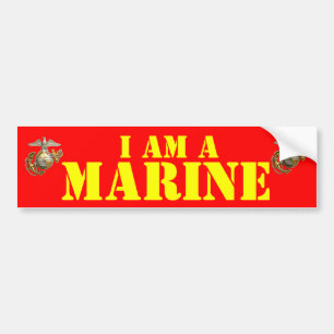 I AM A MARINE BUMPER STICKER