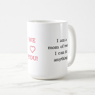 I Am A Mom Of Twins Mug, New Mom Gift, 2 Boys, Coffee Mug