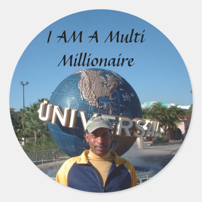 I AM A Multi Millionaire Classic Round Sticker (Front)