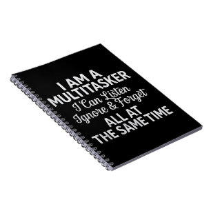 I Am a Multitasker Funny Work Life Humour Notebook