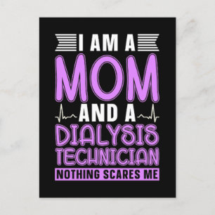 I Am A Mum And A Dialysis Technician Nephrology Holiday Postcard