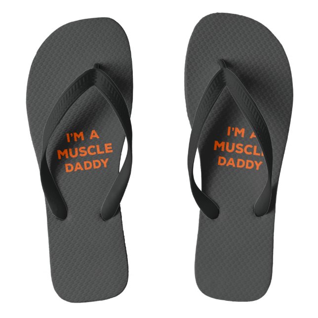 I am a Muscle Daddy Sleeveless Shirt Flip Flops (Footbed)