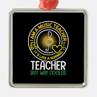 I Am A Music Teacher Metal Tree Decoration