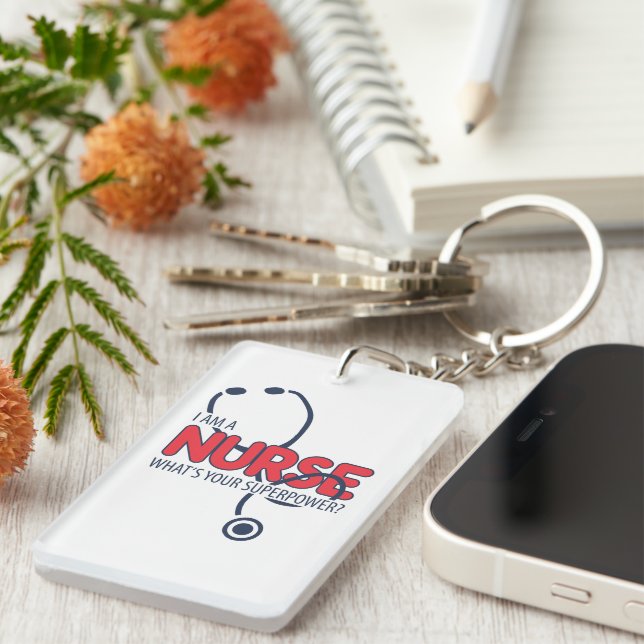 I am a Nurse Key Ring (Front Right)