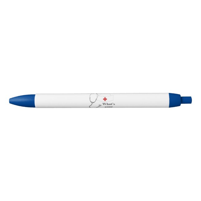 I am a Nurse, whats your superpower Blue Ink Pen (Front)