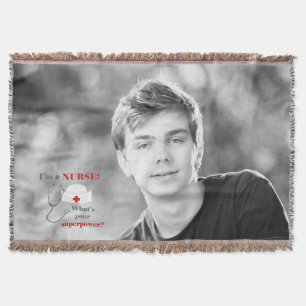 I am a Nurse, whats your superpower Throw Blanket