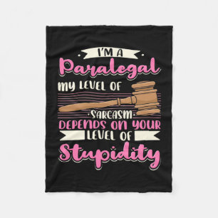 I Am A Paralegal Fleece Blanket
