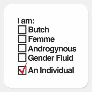 I am a Person (Behaviour) Square Sticker