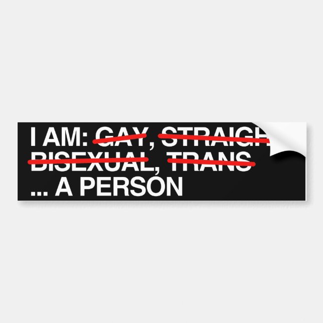 I AM A PERSON BUMPER STICKER (Front)