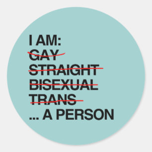 I AM A PERSON CLASSIC ROUND STICKER