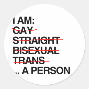 I AM A PERSON CLASSIC ROUND STICKER