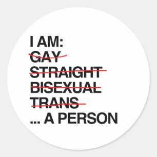 I AM A PERSON CLASSIC ROUND STICKER