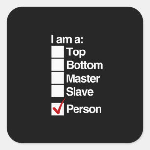 I am a person (dominance) square sticker