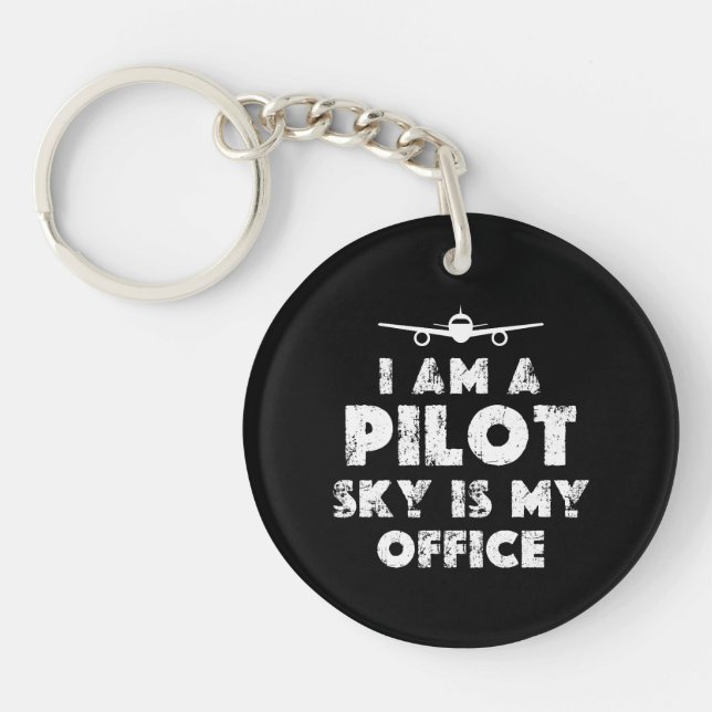 I am a Pilot Funny Key Ring (Front)