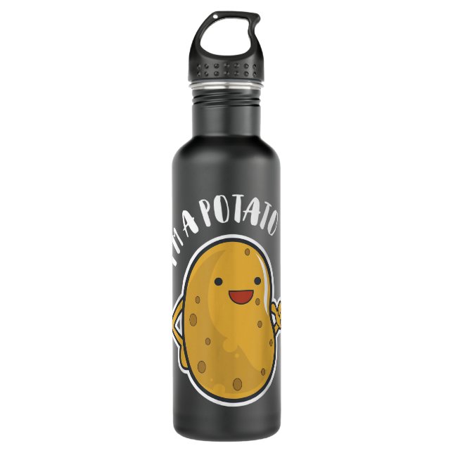 I Am A Potato, French Fry, Potato Tee 710 Ml Water Bottle (Front)